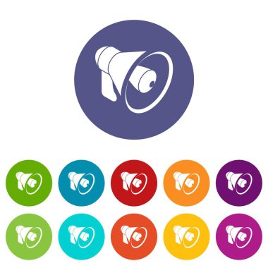 El hoparlör simgeleri vektör renk ayarla