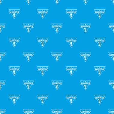 Badminton desen vektör kesintisiz mavi