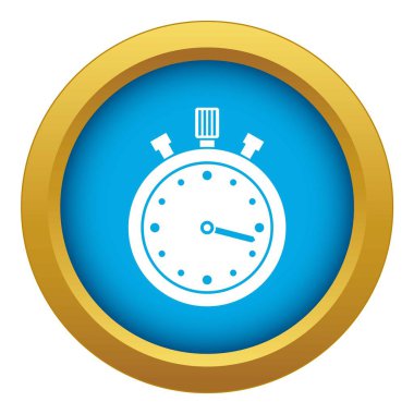 Kronometre simgesi mavi vektör izole