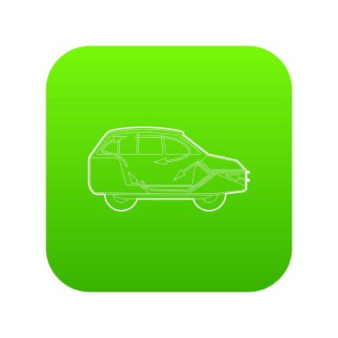 Araba hava havalandırma yeşil simge vektör
