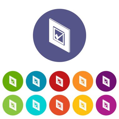 Oy işareti simgeler kümesi vektör renk