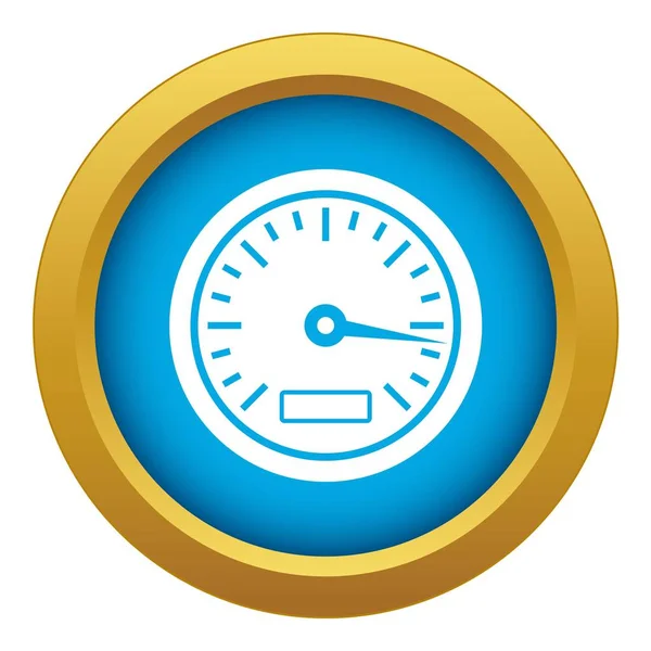 Speedometer icon blue vector isolated — Stock Vector