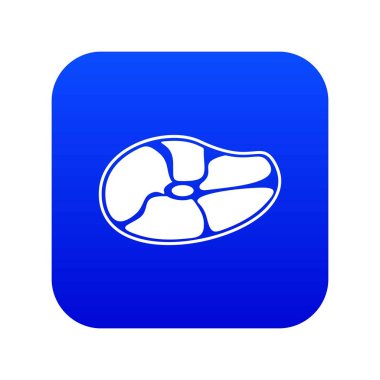 Biftek simgesi dijital mavi