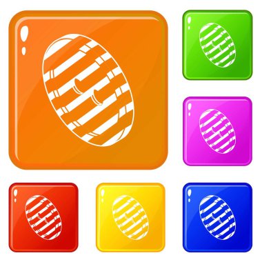 Siyah ve beyaz elbise ikonlar vektör renk ayarla