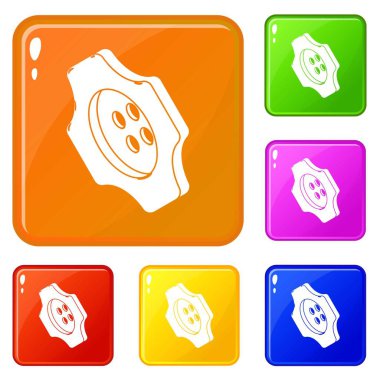 Dişli Giyim ikonlar vektör renk ayarla