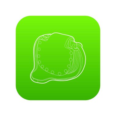 Kadın el çantası yeşil simge vektör