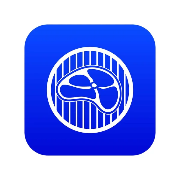 Ícone de bife azul digital — Vetor de Stock