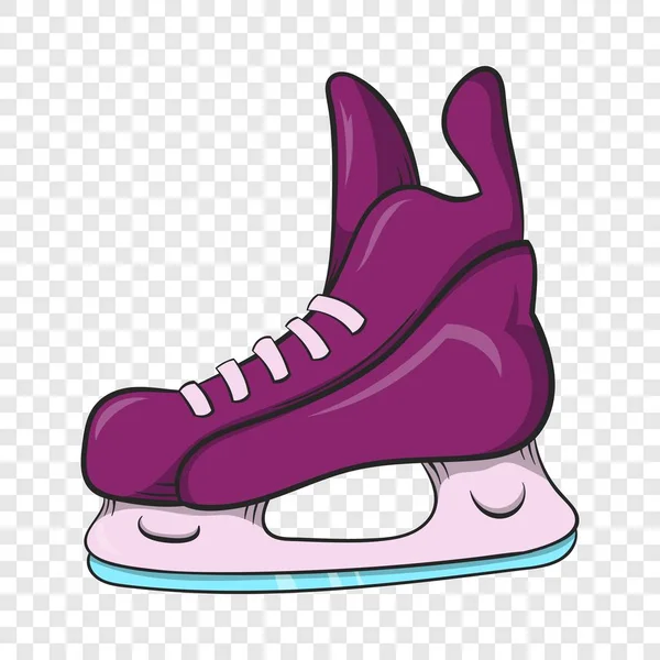 Ícone de patins de hóquei no gelo, estilo cartoon — Vetor de Stock