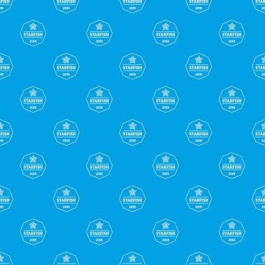 Deniz yıldızı desen vektör kesintisiz mavi