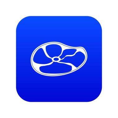 Biftek simgesi dijital mavi