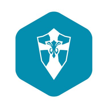 Kalkan kutsal kişilerin resmi, basit tarzı