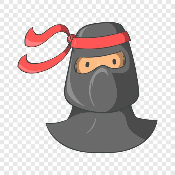 Ninja maskot ikon, tecknad stil — Stock vektor