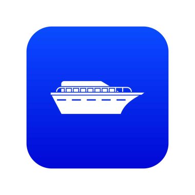 Powerboat simgesi dijital mavi