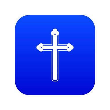 Kutsal haç simgesi dijital mavi