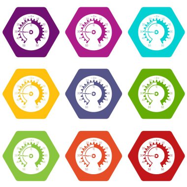 9 vektör barometre Icons set