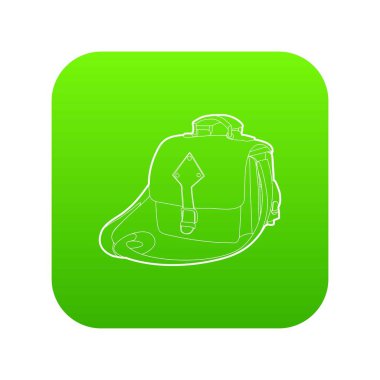 Posta çantası yeşil simge vektör