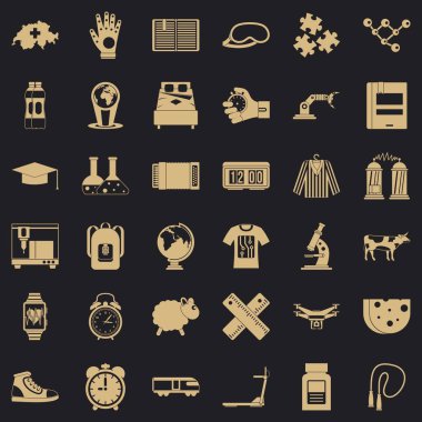 İsviçre Icons set, basit tarzı