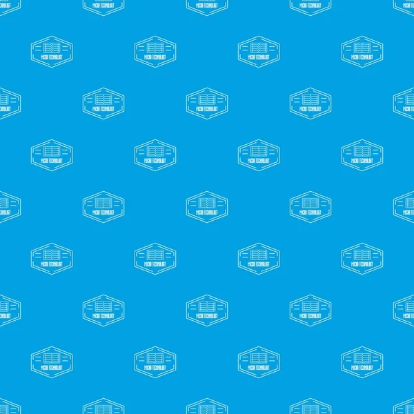 Modern mikro teknoloji desen vektör kesintisiz mavi