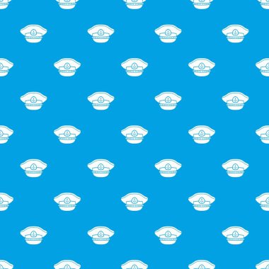 Denizci şapkası desen vektör kesintisiz mavi
