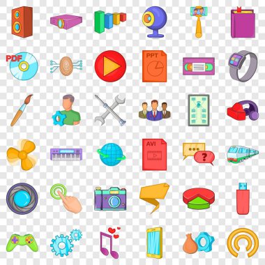 Akıllı uygulama Icons set, karikatür tarzı