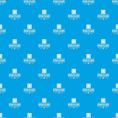 Yapay zeka desen vektör kesintisiz mavi