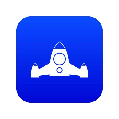 Roket simgesi dijital mavi