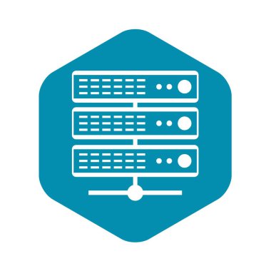 Sunucuları simgesi, basit tarzı