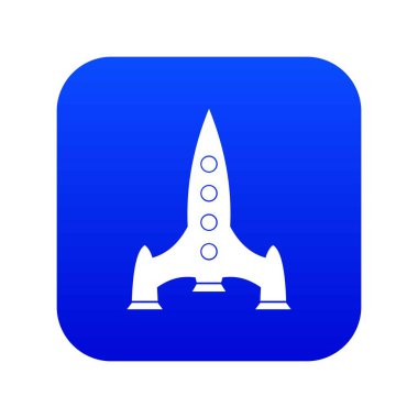 Roket simgesi dijital mavi