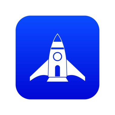 Roket simgesi dijital mavi
