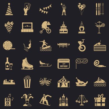 Lunapark Icons set, basit tarzı