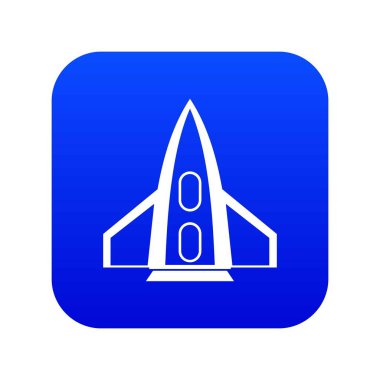 Roket simgesi dijital mavi