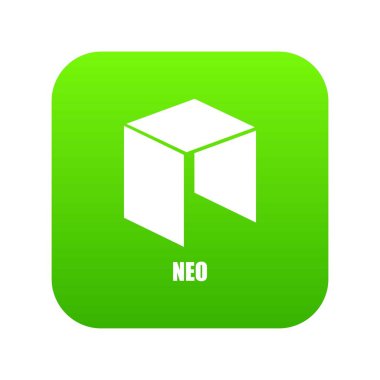 Neo yeşil simge vektör