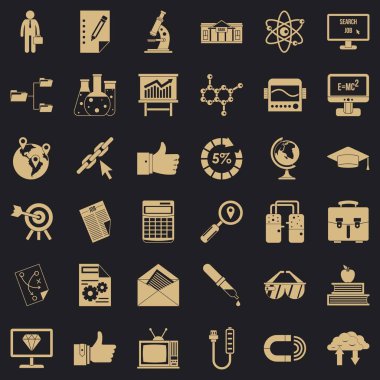 Analiz Icons set, basit tarzı