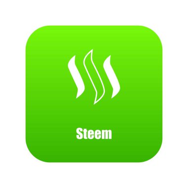 Steem yeşil simge vektör