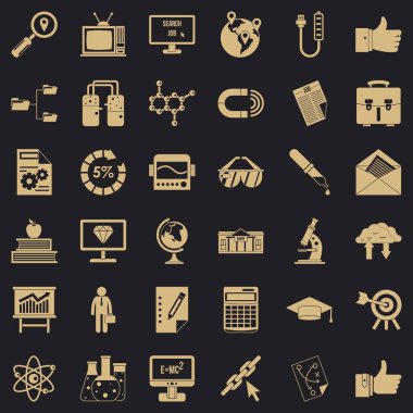 İş Analizi simgeler ayarla, tarzı çizgi film