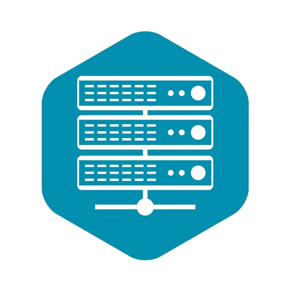Serwerów ikona, prosty styl — Wektor stockowy