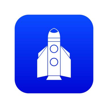 Roket simgesi dijital mavi