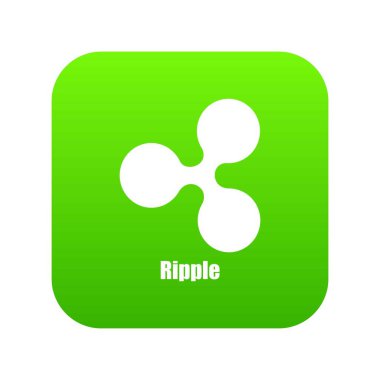 Dalgalanma yeşil simge vektör