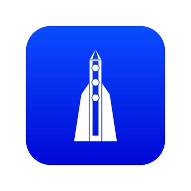 Roket simgesi dijital mavi