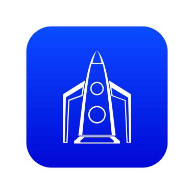 Roket simgesi dijital mavi