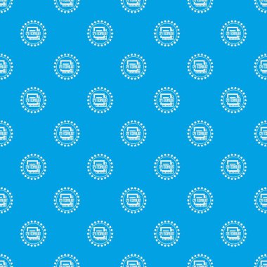 CPU teknoloji desen vektör kesintisiz mavi