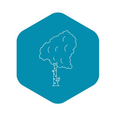 Huş ağacı simgesini, anahat stili