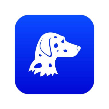 Dalmaçyalı köpek simgesi dijital mavi