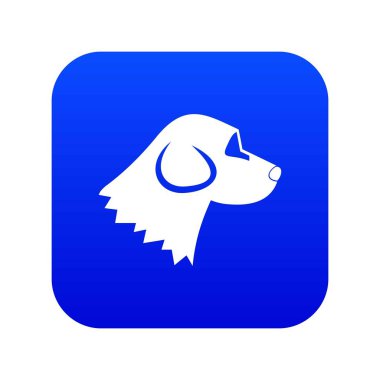 Beagle köpek simgesi dijital mavi