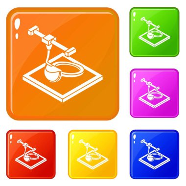 Yüzük d simgeler kümesi vektör renkli baskı