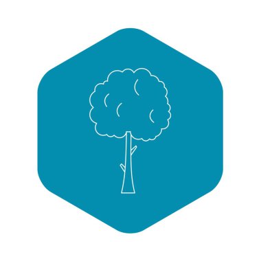 Ağaç simgesiyle küresel taç, anahat stili