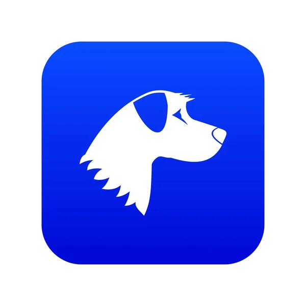 Піктограма собаки цифровий синій — стоковий вектор