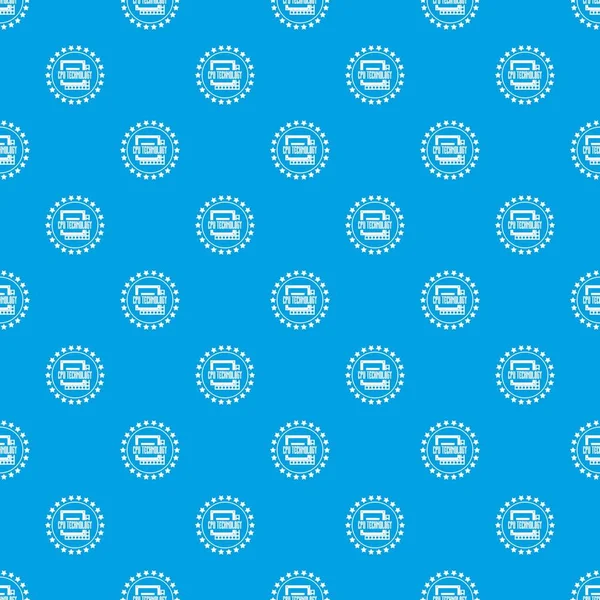 CPU teknoloji desen vektör kesintisiz mavi