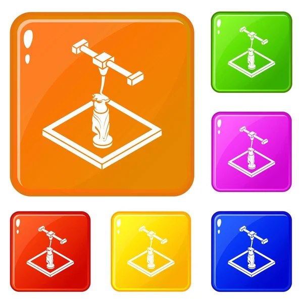 Simgeler yazdırma heykel d vektör renk ayarla