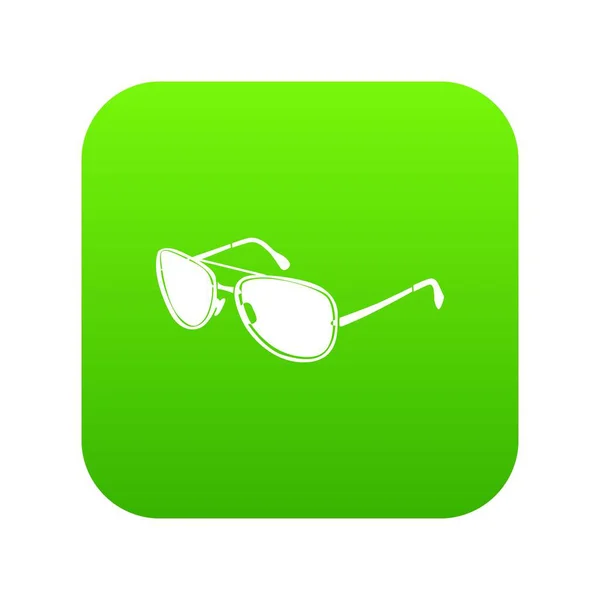 Vektorové ikony zelené brutální brýle — Stockový vektor